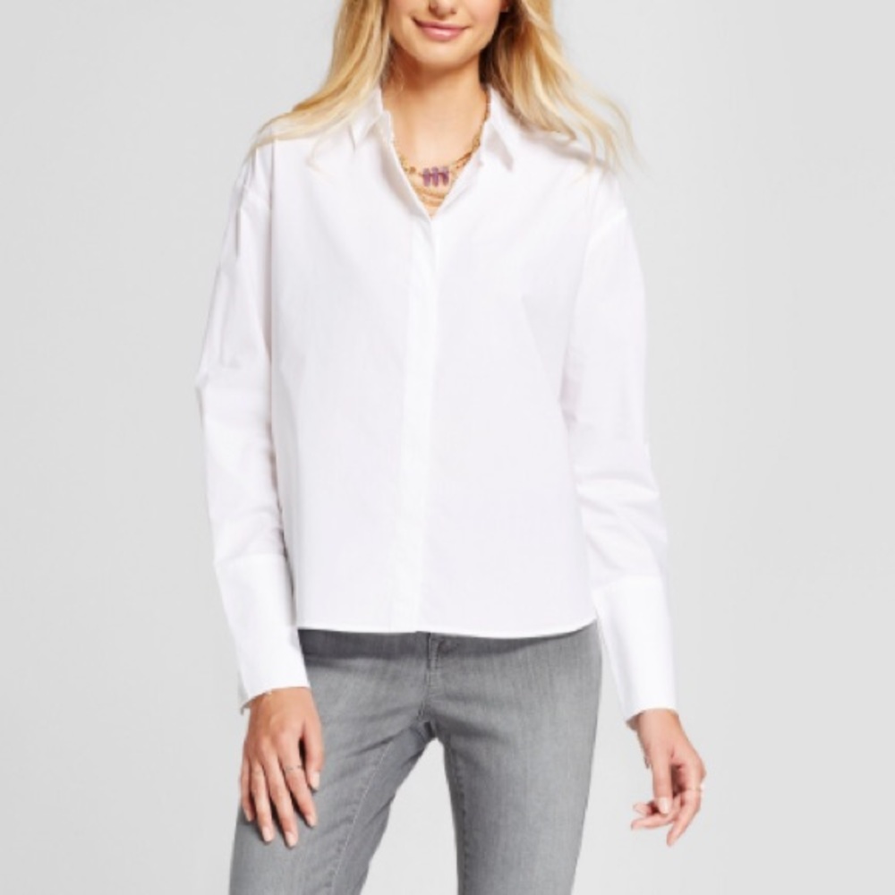 NWT White Poplin Shirt